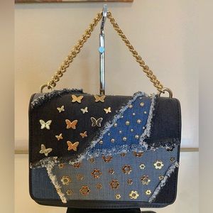 Michael Kors chain denim shoulder bag